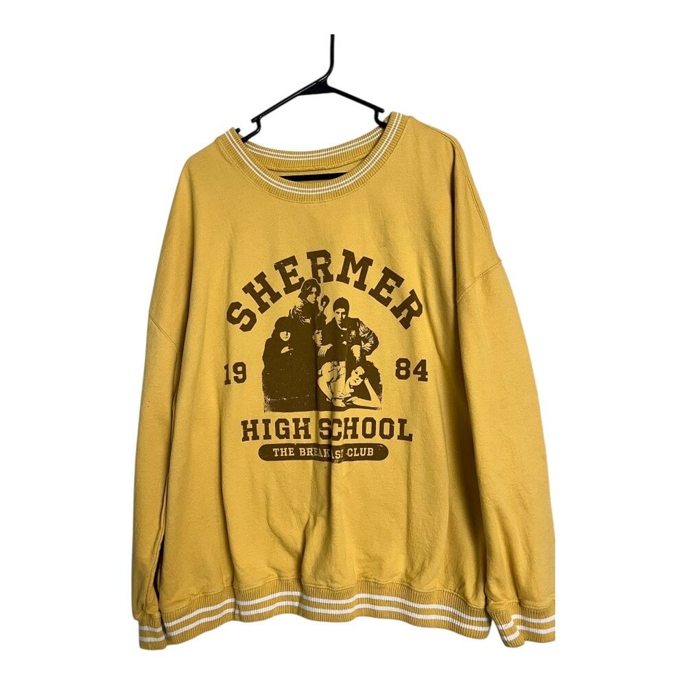 3X Breakfast Club Movie Brat Pack Grunge Sweatshirt Fleece Pullover Distressed